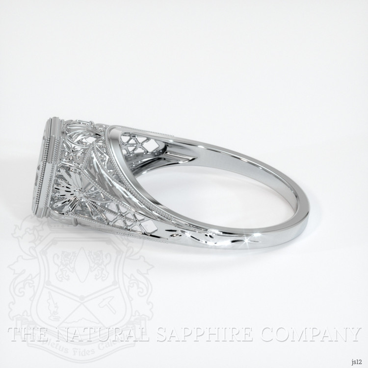10K White Gold Antique Style Ring Setting