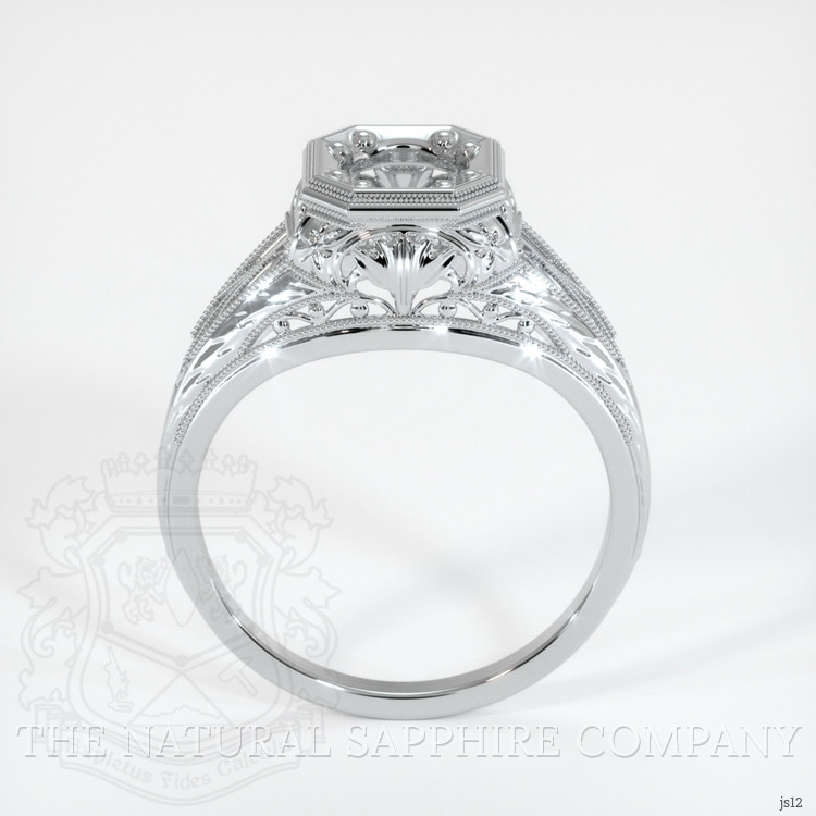 10K White Gold Antique Style Ring Setting