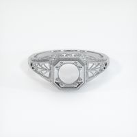14K White Gold Antique Style Ring Setting Image