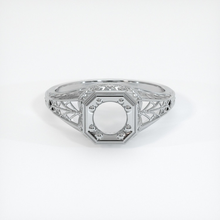 14K White Gold Antique Style Ring Setting