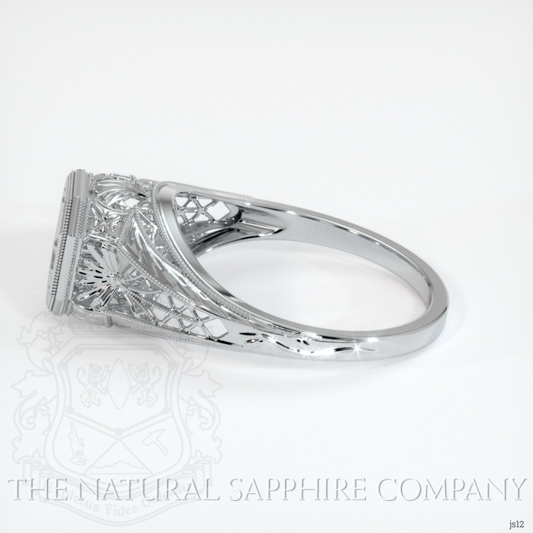 14K White Gold Antique Style Ring Setting