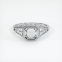 18K White Gold Antique Style Ring Setting Image