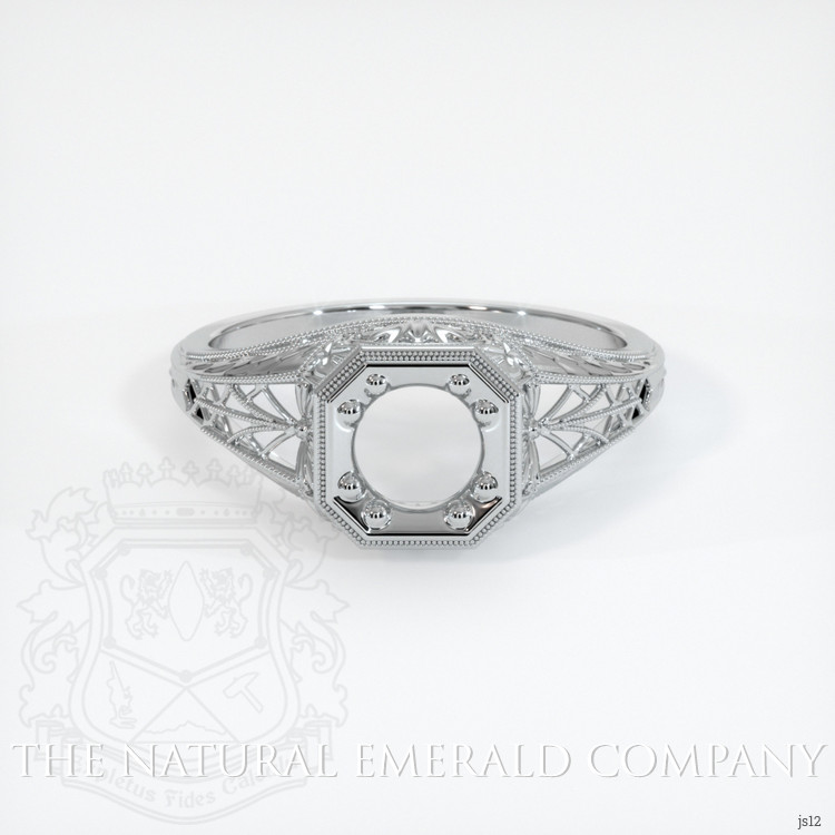 18K White Gold Antique Style Ring Setting