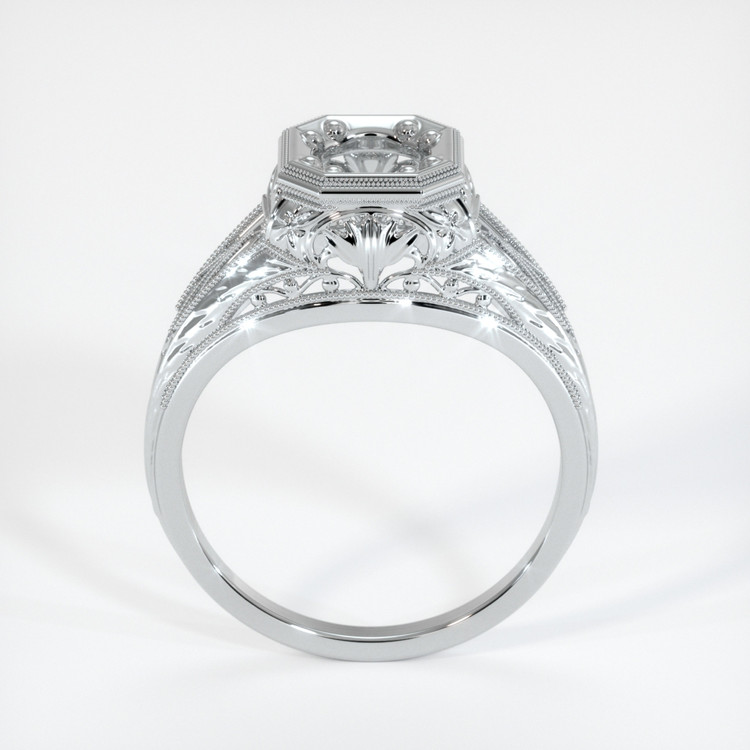 18K White Gold Antique Style Ring Setting