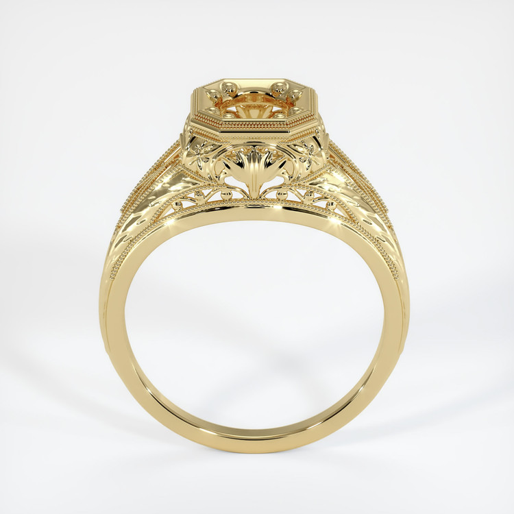 10K Yellow Gold Antique Style Ring Setting