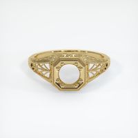 14K Yellow Gold Antique Style Ring Setting Image
