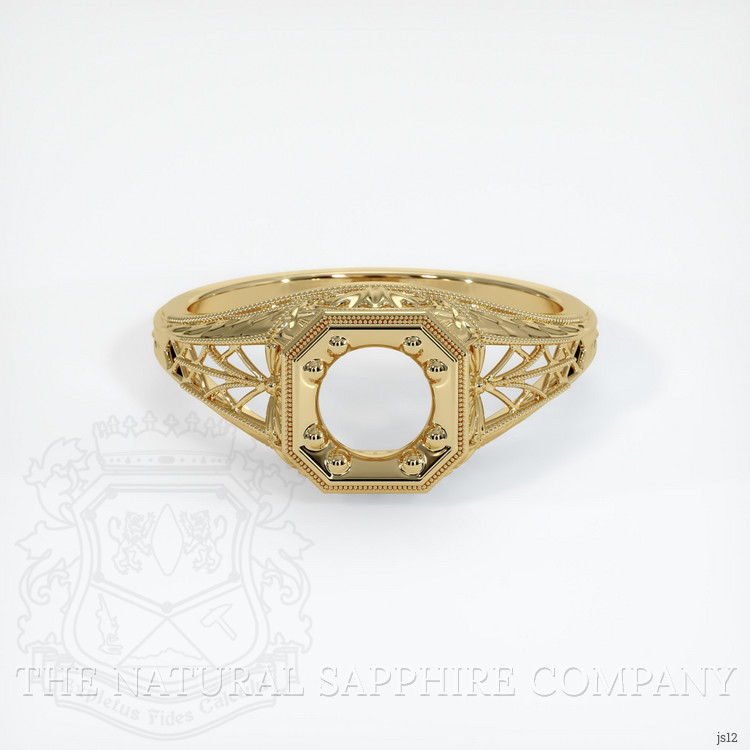 14K Yellow Gold Antique Style Ring Setting