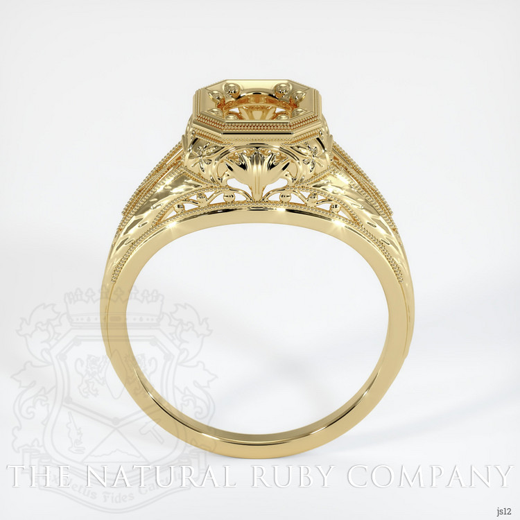 14K Yellow Gold Antique Style Ring Setting