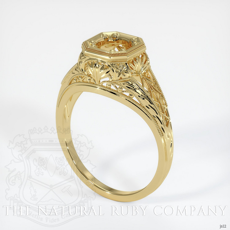 18K Yellow Gold Antique Style Ring Setting