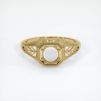 18K Yellow Gold Antique Style Ring Setting Image