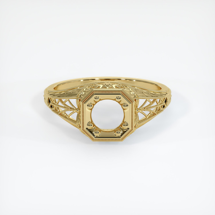 18K Yellow Gold Antique Style Ring Setting