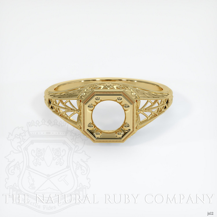 18K Yellow Gold Antique Style Ring Setting