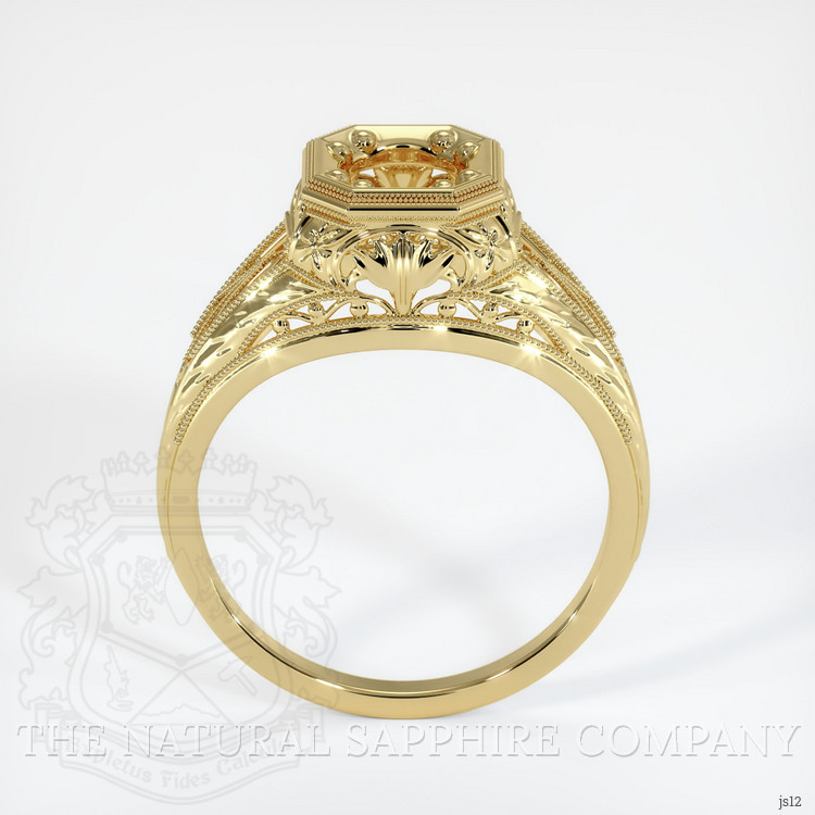 18K Yellow Gold Antique Style Ring Setting