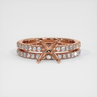 14K Rose Gold Pave Ring Setting Image