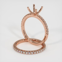 14K Rose Gold Pave Ring Setting Image