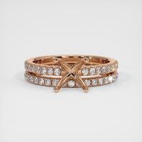 18K Rose Gold Pave Ring Setting Image