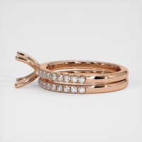 18K Rose Gold Pave Ring Setting Image