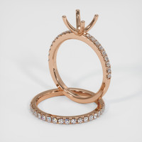 18K Rose Gold Pave Ring Setting Image