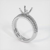 14K White Gold Pave Ring Setting Video