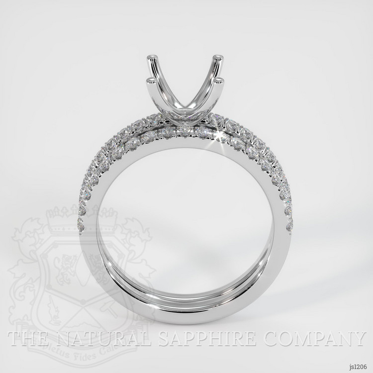 18K White Gold Pave Ring Setting