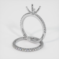 18K White Gold Pave Ring Setting Image