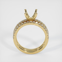 14K Yellow Gold Pave Ring Setting Image
