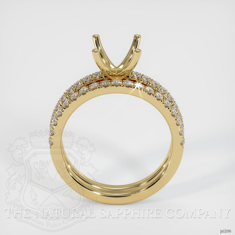 14K Yellow Gold Pave Ring Setting