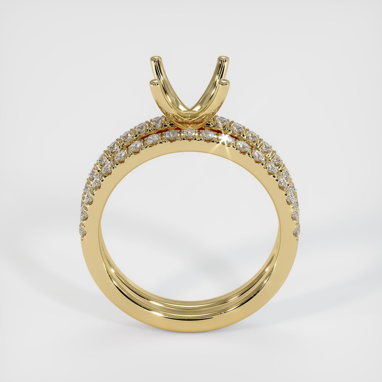 14K Yellow Gold Pave Ring Setting