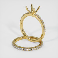 18K Yellow Gold Pave Ring Setting Image