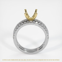 14K Yellow & White Pave Ring Setting Image