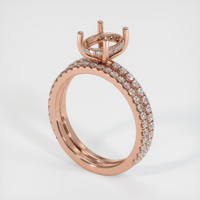 14K Rose Gold Pave Ring Setting Video