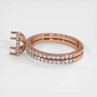 14K Rose Gold Pave Ring Setting Image