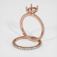 14K Rose Gold Pave Ring Setting Image
