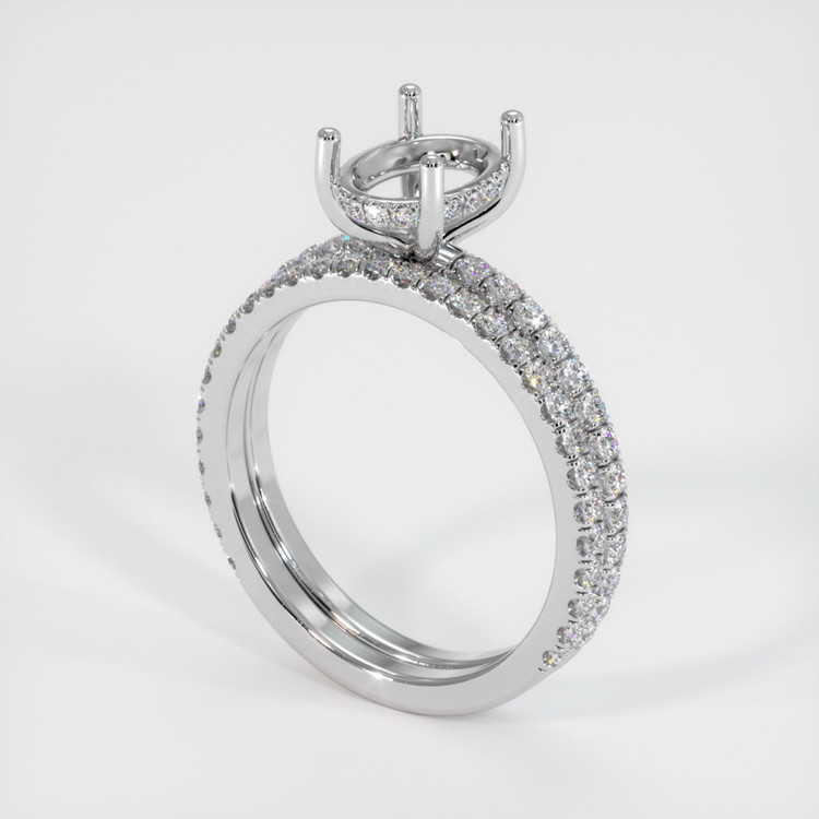 Silver Pave Ring Setting