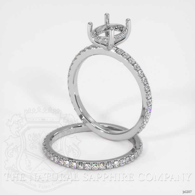 10K White Gold Pave Ring Setting