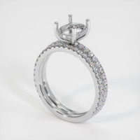 14K White Gold Pave Ring Setting Video