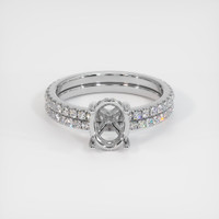14K White Gold Pave Ring Setting Image