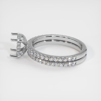 14K White Gold Pave Ring Setting Image