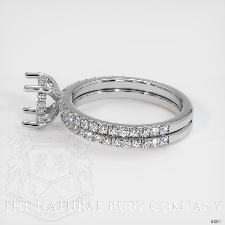 14K White Gold Pave Ring Setting