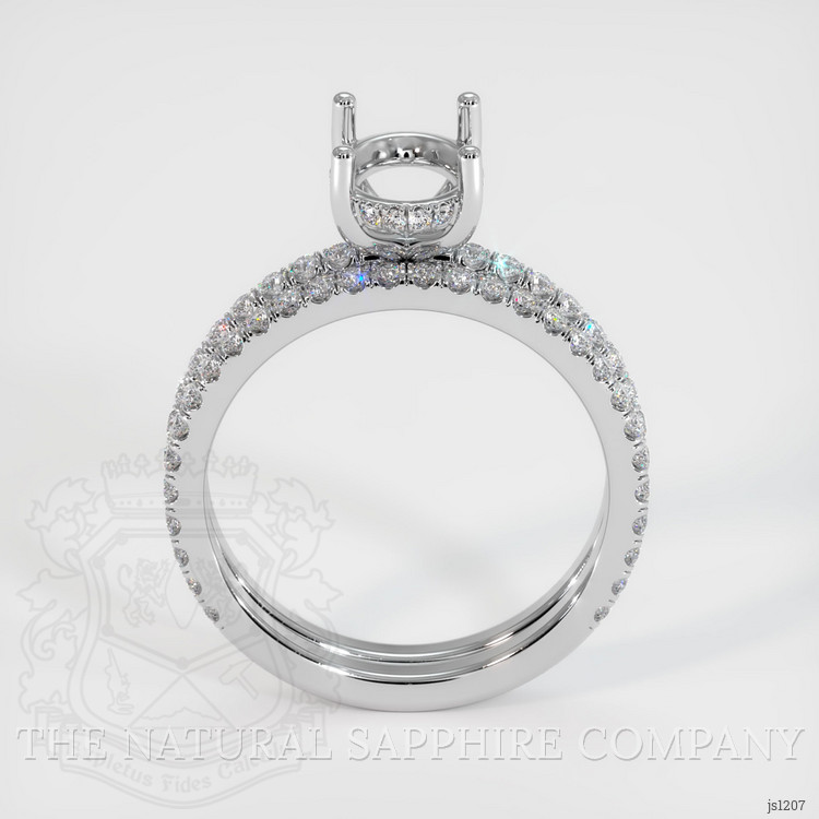 14K White Gold Pave Ring Setting