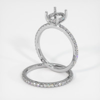 14K White Gold Pave Ring Setting Image