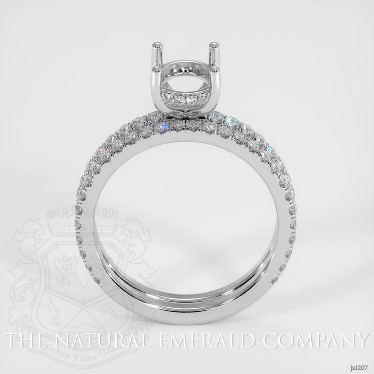 18K White Gold Pave Ring Setting