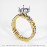 14K White & Yellow Pave Ring Setting Video