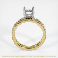 14K White & Yellow Pave Ring Setting Image