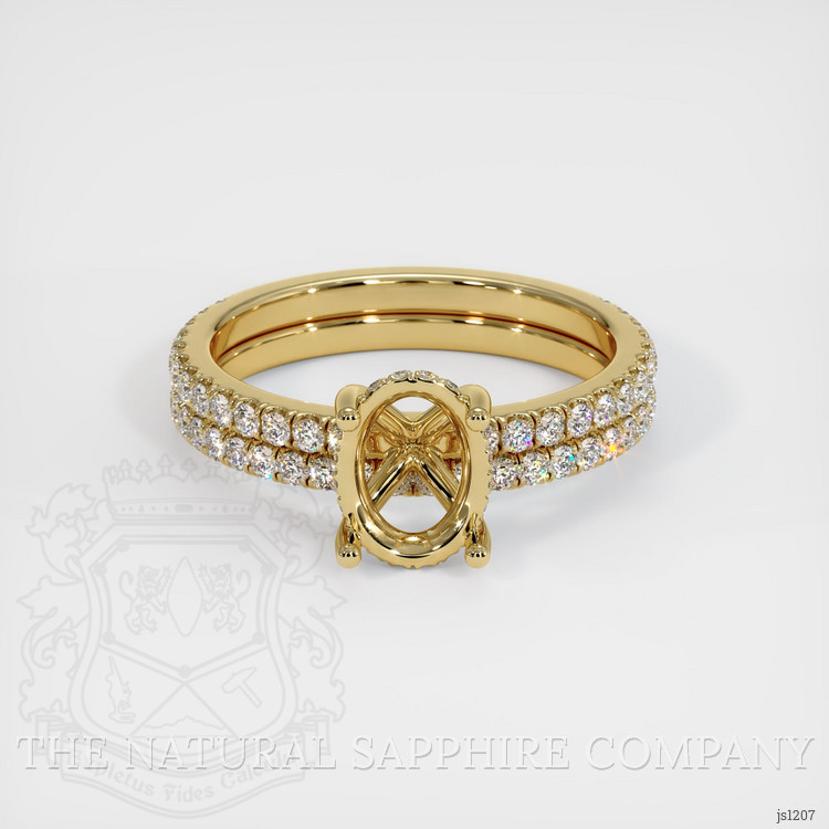 14K Yellow Gold Pave Ring Setting