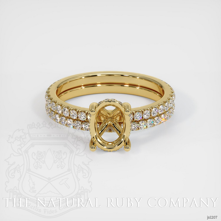 14K Yellow Gold Pave Ring Setting