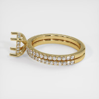 14K Yellow Gold Pave Ring Setting Image