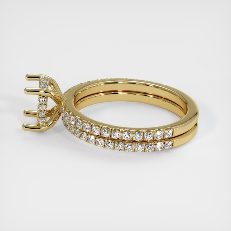 14K Yellow Gold Pave Ring Setting
