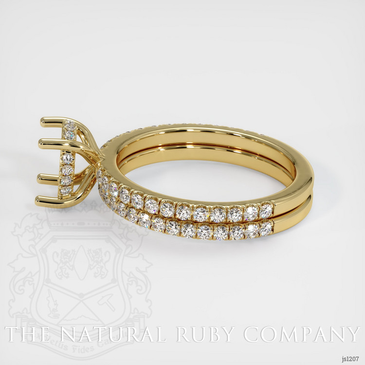 14K Yellow Gold Pave Ring Setting