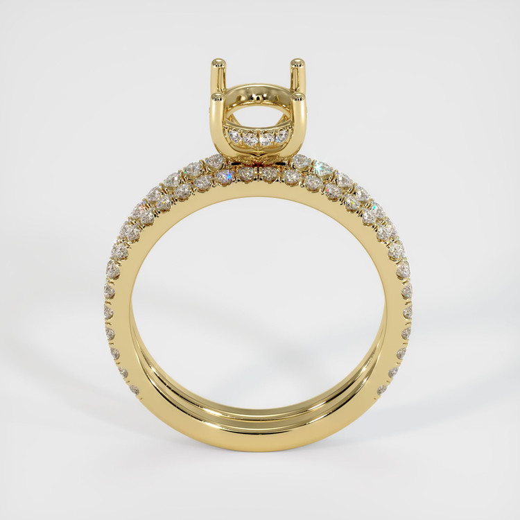 14K Yellow Gold Pave Ring Setting